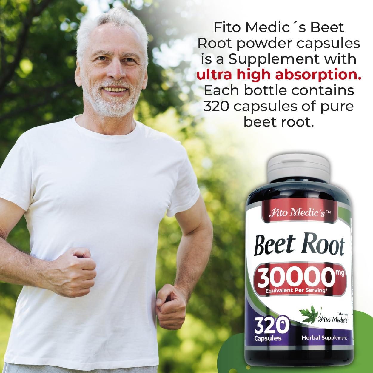 FITO MEDIC\'S FITO MEDIC\'S Lab | Beet Root Capsules | 30000 mg Equivalent per Serving | 320 Caps | Beet Root | Beetroot | Beetroot Capsules | Ultra high Absorption, s.