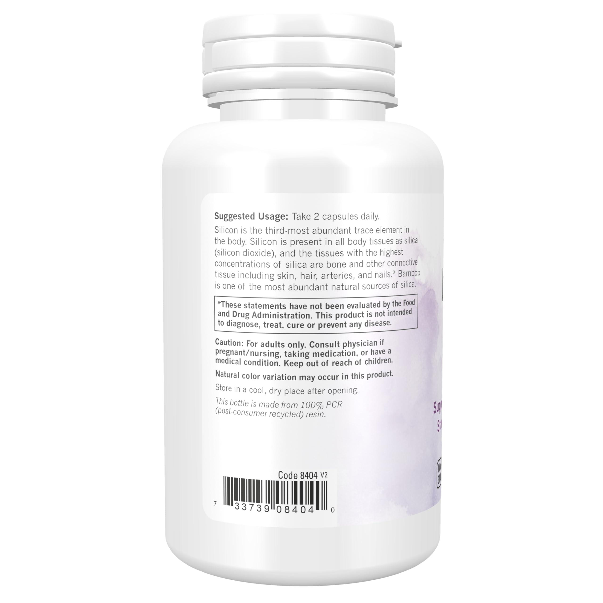 NOW NOW Solutions, Bamboo Silica Beauty, Support for Hair, Skin & Nails, Standardized to 70% Silica, 90 Veg Capsules