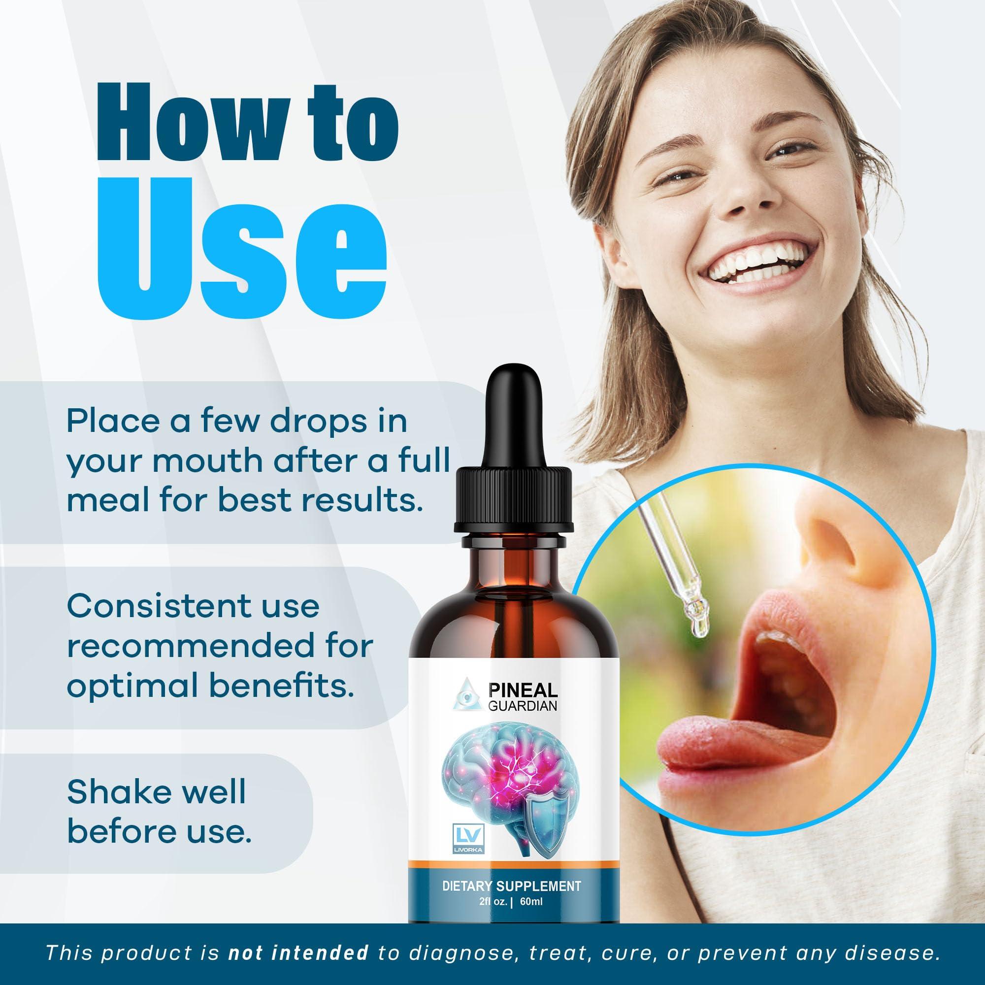 LIVORKA (3 Pack) Pineal Guardian Liquid Drops, Pineal Guardian Drops, Pineal Guardian, Pineal Guardian Liquid, Pineal Guardian Memory, Pineal Guardian Drops Advanced Formula 3 Bottles for 90 Days