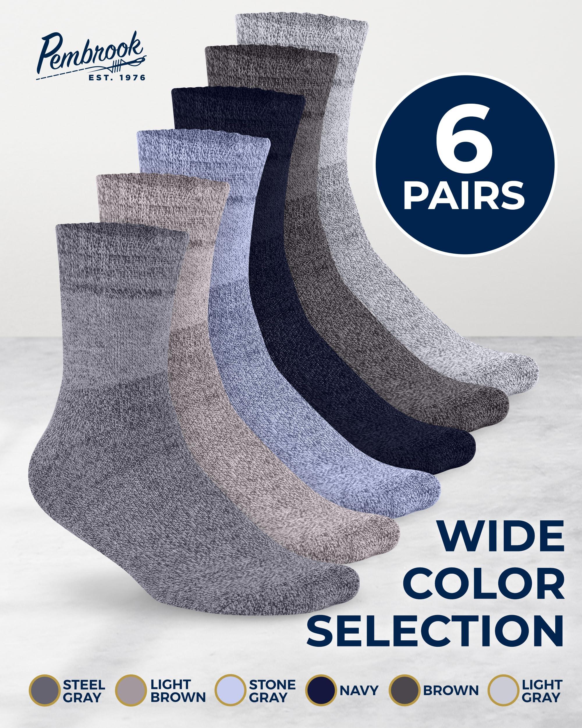 Pembrook Pembrook Bamboo Viscose Diabetic Socks for Women & Men - 6 Pairs Ankle Socks for Swollen Feet | Neuropathy Socks | Moisture Wicking Diabetes Socks | Tan, Light Tan, Navy, Light Blue, Grey, Light Grey