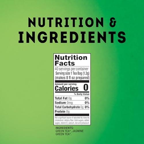 Lipton Lipton Signature Blend Green Tea Bags, Unsweetened Teabags for Hot or Iced Tea with Caffeine and Flavonoids, 240 Total Bags (40ct - Pack of 6)