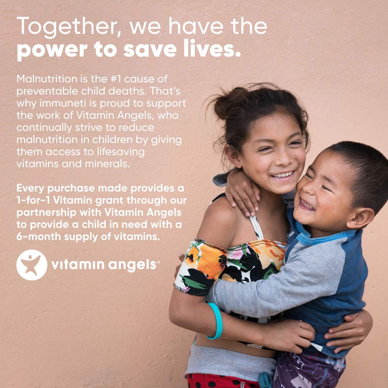 Immuneti Nutrition Immuneti - Advanced Immune Defense, 6-in-1 Powerful Blend of Vitamin C, Vitamin D3, Zinc, Elderberries, Garlic Bulb, Echinacea - Supports Overall Health, Provides Vital Nutrients & Antioxidants