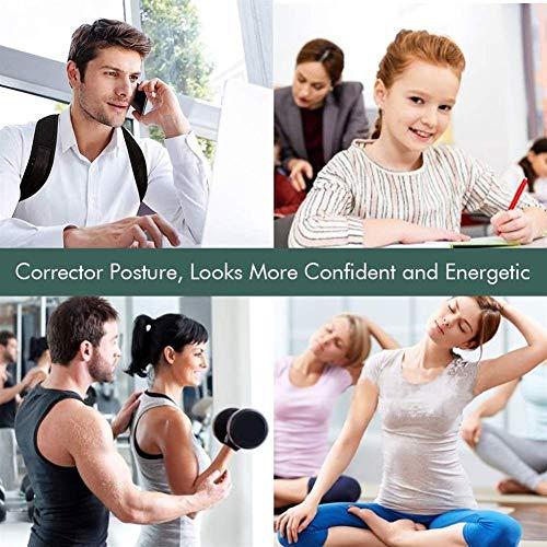 SADDPA DSMYYXGS Straighten Posture Corrector for Back Belt Prevent Slouching Relieve Pain Posture Straps Clavicle Support Brace for Women Men (Color : Black, Size : Large)
