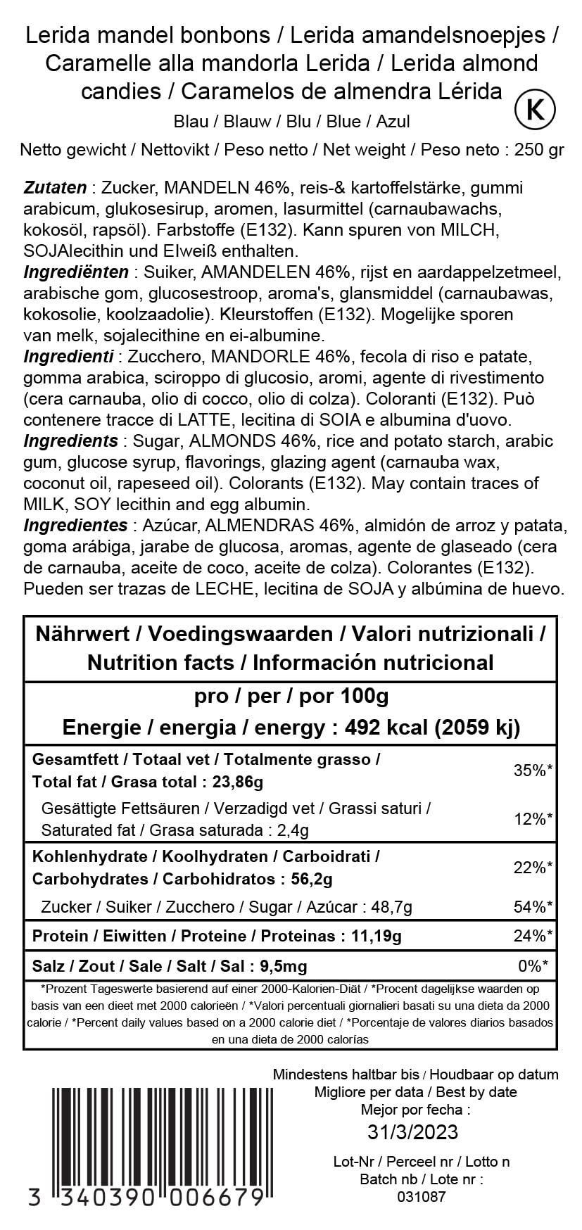 MEDICIS Medicis Premium Candied Almond Dragees (French Jordan Almonds) Sugar Coated Candies Ideal as a Party Favor for Weddings and Baby Showers 75 count bag 8.8oz (Blue)