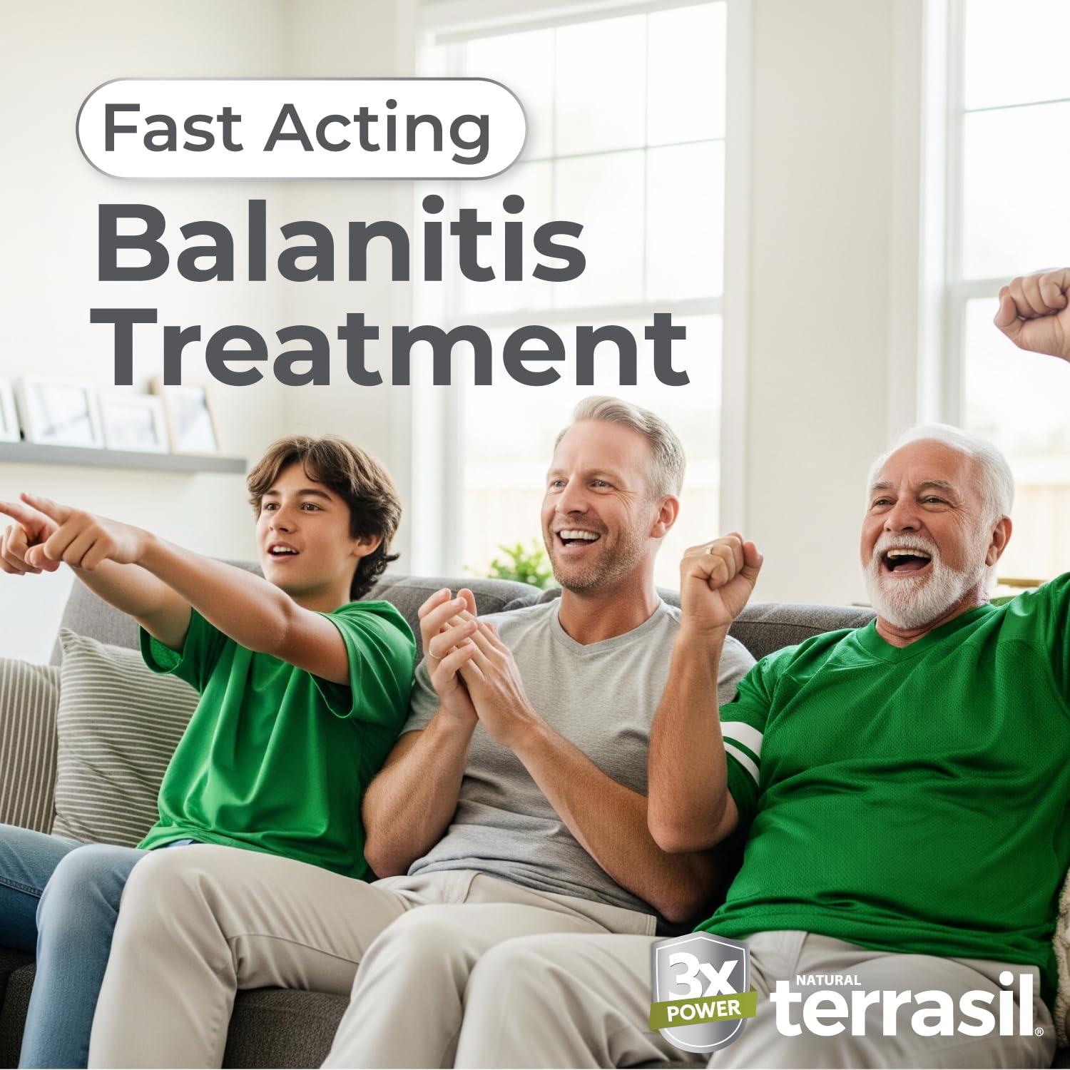terrasil terrasil Balanitis Relief - Balanitis Treatment for Men, Natural Soothing Foreskin Ointment for Relief from Symptoms of Irritation, Itch, and Inflammation. Dermatologist Tested (.5oz)