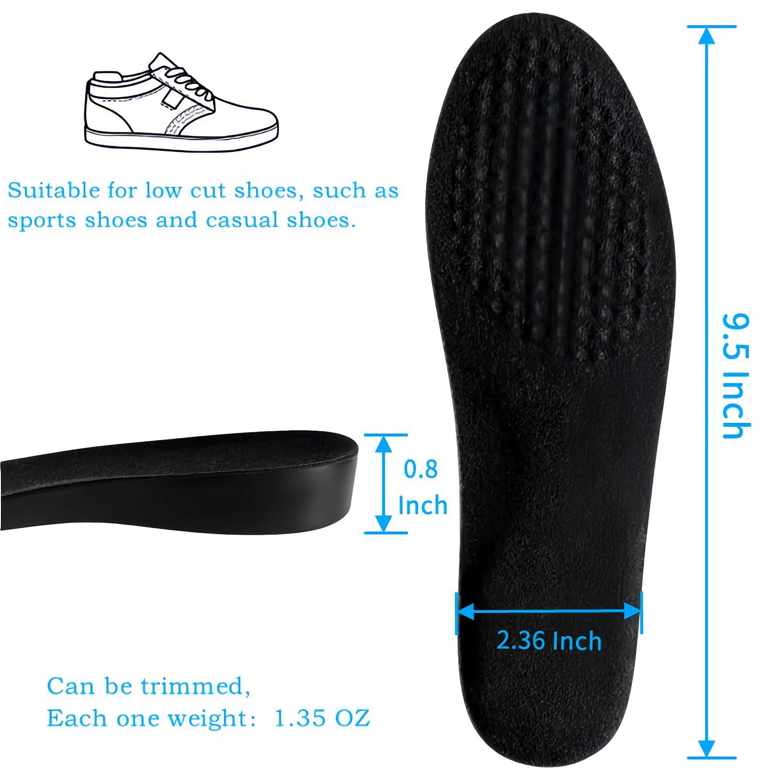 MysDlanG Heel Shoe Lift Inserts for Women,Height Boosters Insoles Men,Height Increase Insoles,Taller Shoe Inserts,High Pads for Men,Orthopedic Highpads,Heel Wedges (1 PAIR) (0.8\'\'UP, (FL9.5\'\'Us Women\'s 7-7.5))