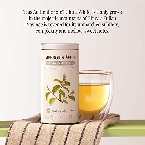 The Republic of Tea The Republic of Tea Emperor's 100% White Tea, 250 Tea Bags, Gourmet, Zero Calorie, Sugar Free, Carb Free