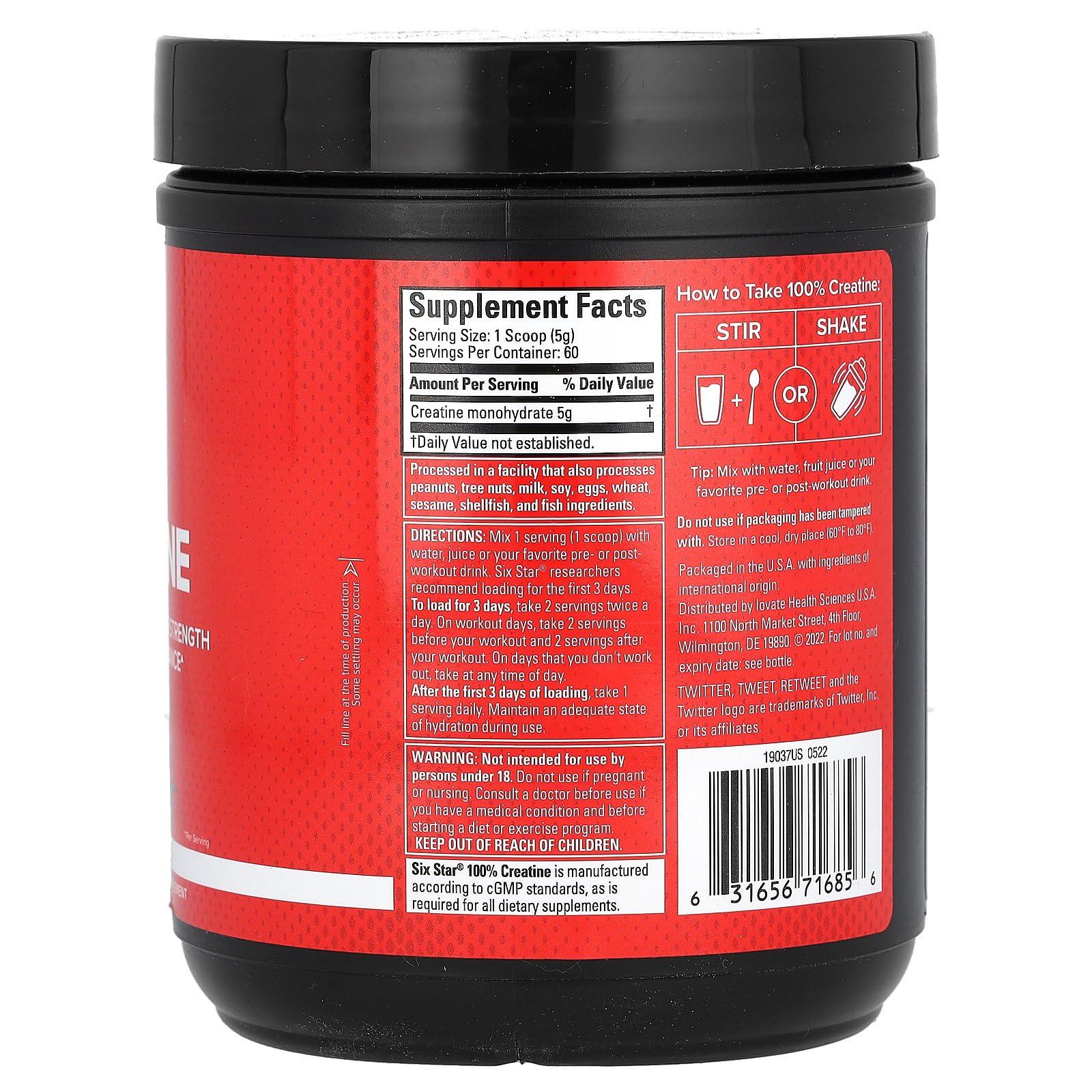 Generic SIXSTAR 100% Creatine, Unflavored, 10.58 oz (300 g)