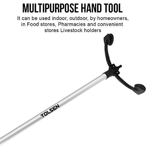 TOLSEN TOOLS TOLSEN 35" Heavy Duty Grabber, 10'' Wide jaw, Reaching Grabber Tool, Standard Equipment for Sanitation Workers, Homeowners, Cleanup Team, Gardener, Livestock Handlers (1)