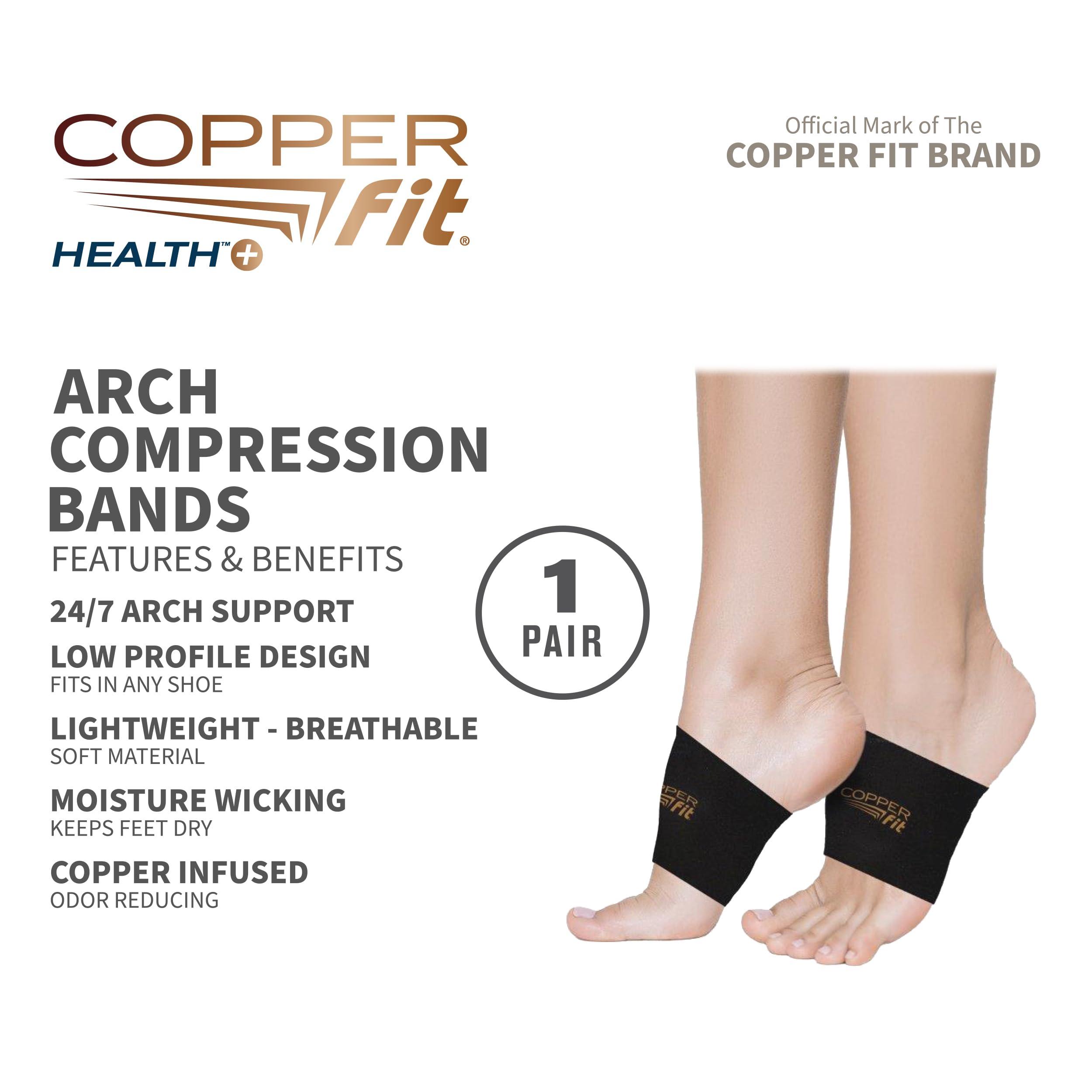 Copper Fit Copper Fit Health Unisex Arch Relief Compression Bands for Plantar Fasciitis,Swelling
