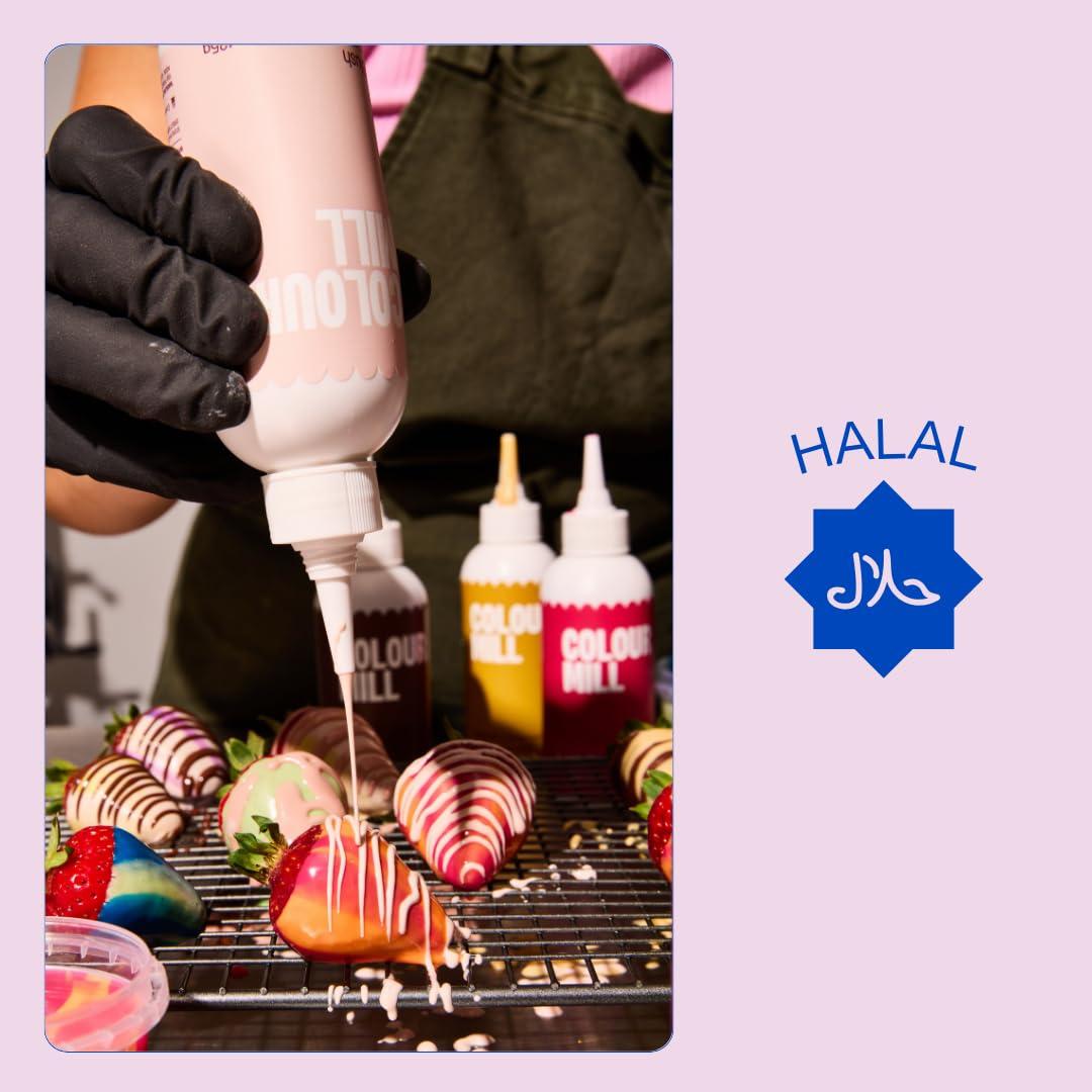 Colour Mill Colour Mill Chocolate Drip Easy-Melt Drizzle for Desserts, 125 Grams Bright White