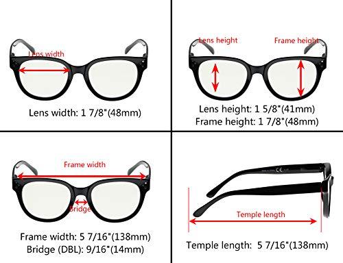Eyekepper Eyekepper Blue Light Filter Progressive Readers Women - Oversize Multifocus Computer Glasses - Noline Trifocal Reading Glasses - Tortoise +2.00