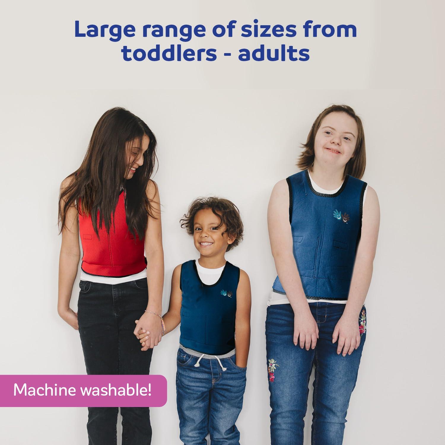 Fun and Function Fun and Function - Blue Weighted Compression Vest for Kids & Adults - Calming Sensory Compression Vest for Kids - Weighted Vest for Sensory Needs - Toddlers, Kids, Teens & Adults Sizing