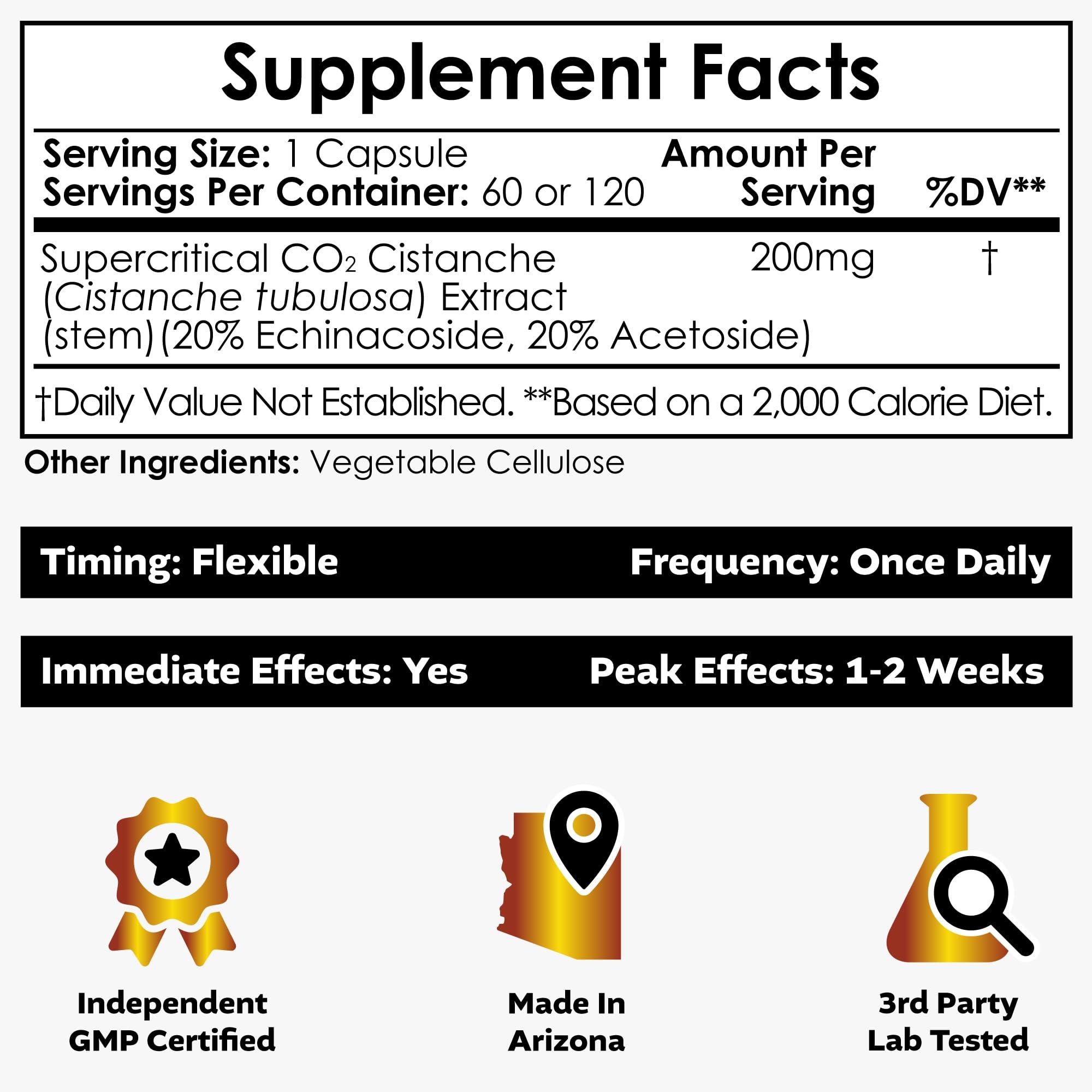 Nootropics Depot Nootropics Depot Cistanche Supercritical CO2 Extract Capsules | 20% Echinacoside + 20% Verbascoside (Acetoside) | 60 Count