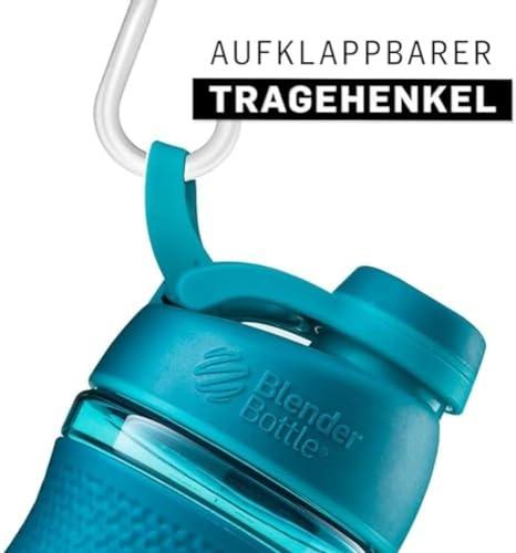 BlenderBottle BlenderBottle SportMixer Shaker Bottle Perfect for Protein Shakes and Pre Workout, 28-Ounce, Teal