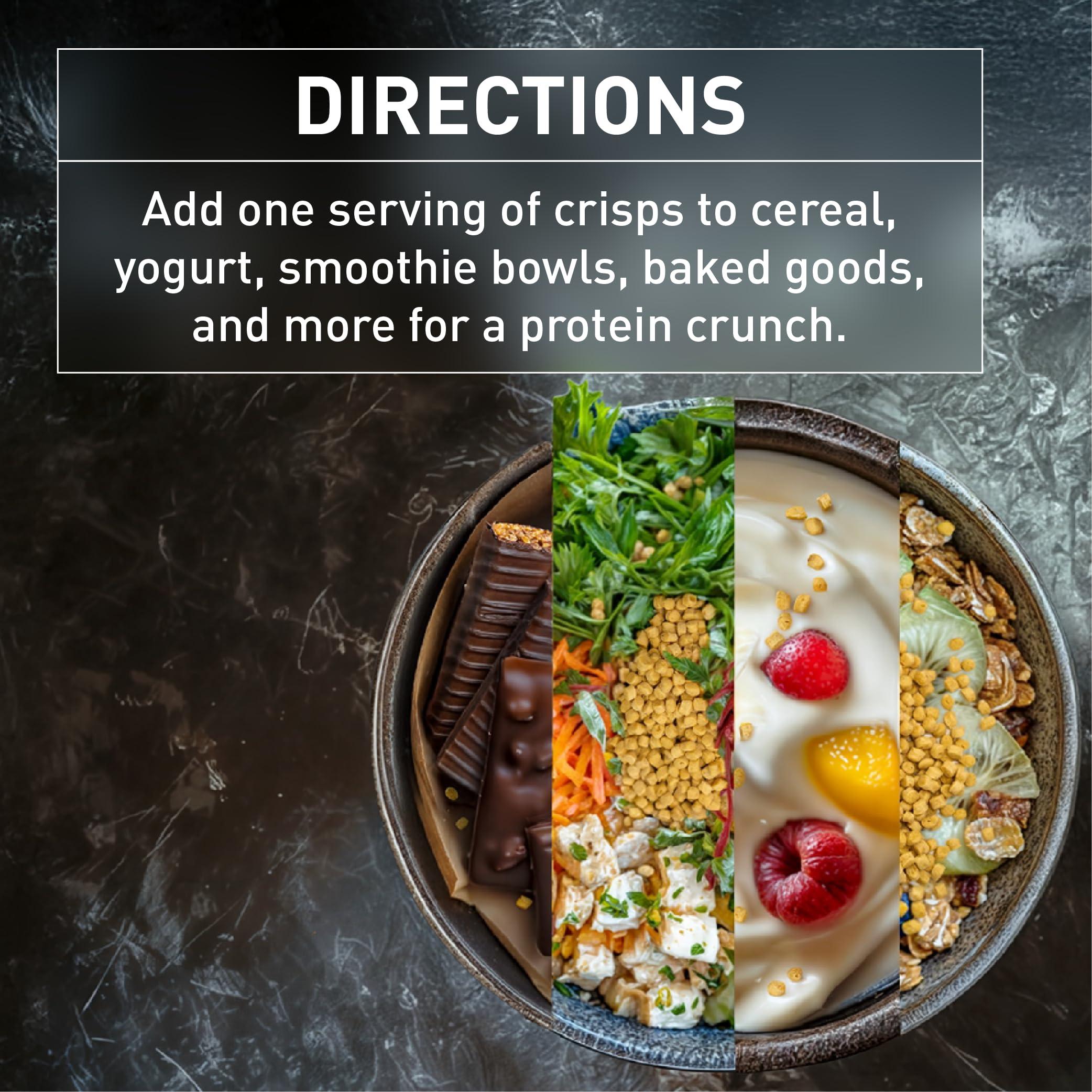 PURIS PURIS Organic Pea Protein Crisps, 1LB, Certified Organic Pea Protein Isolate, Keto Protein Crunch, Made 100% in The USA, Non-GMO, Gluten Free, No Sugar, No Soy, 18g Protein, 7g Carbs, Unflavored