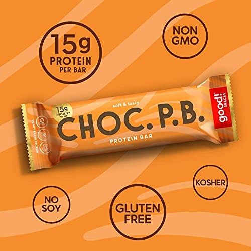 good! good! Snacks Vegan Protein Bars Bundle, Chocolate Peanut Butter & Cookie Dough (24 Bars) Gluten-Free, Plant Based, Low Sugar, High Protein Meal Replacement, Healthy Snacks for Energy, 15g Protein