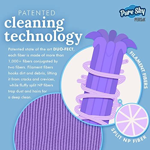 persik persik Pure-Sky Ultra-Microfiber Cleaning Cloth Streak Free - JUST ADD Water No Detergents Needed - Includes Window and Glass Cleaning Towel Pack of 2 + Eyeglasses Cleaning Cloth Pack of 2