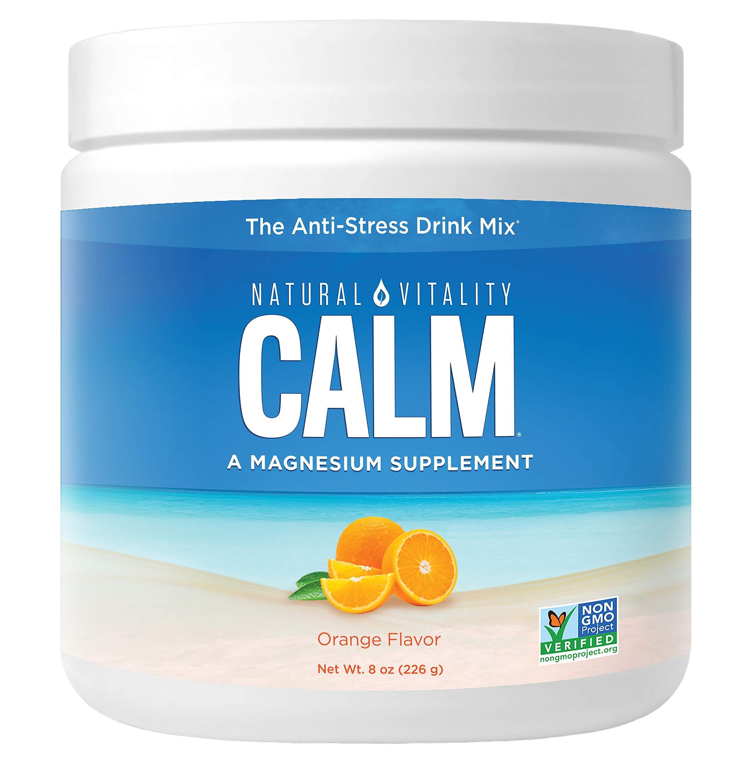 Natural Vitality NATURAL VITALITY Orange Flavor Magnesium Anti-Stress Drink Mix, 8 OZ