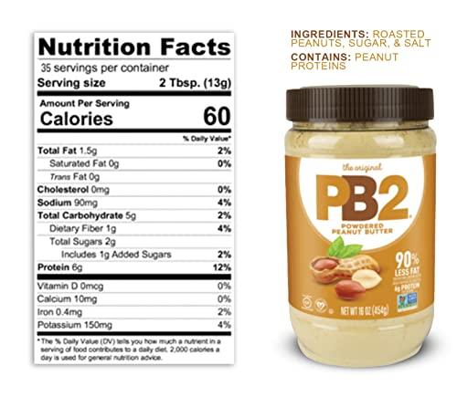 PB2 Foods PB2 Powdered Peanut Butter, 1lb Jar (2-pack)