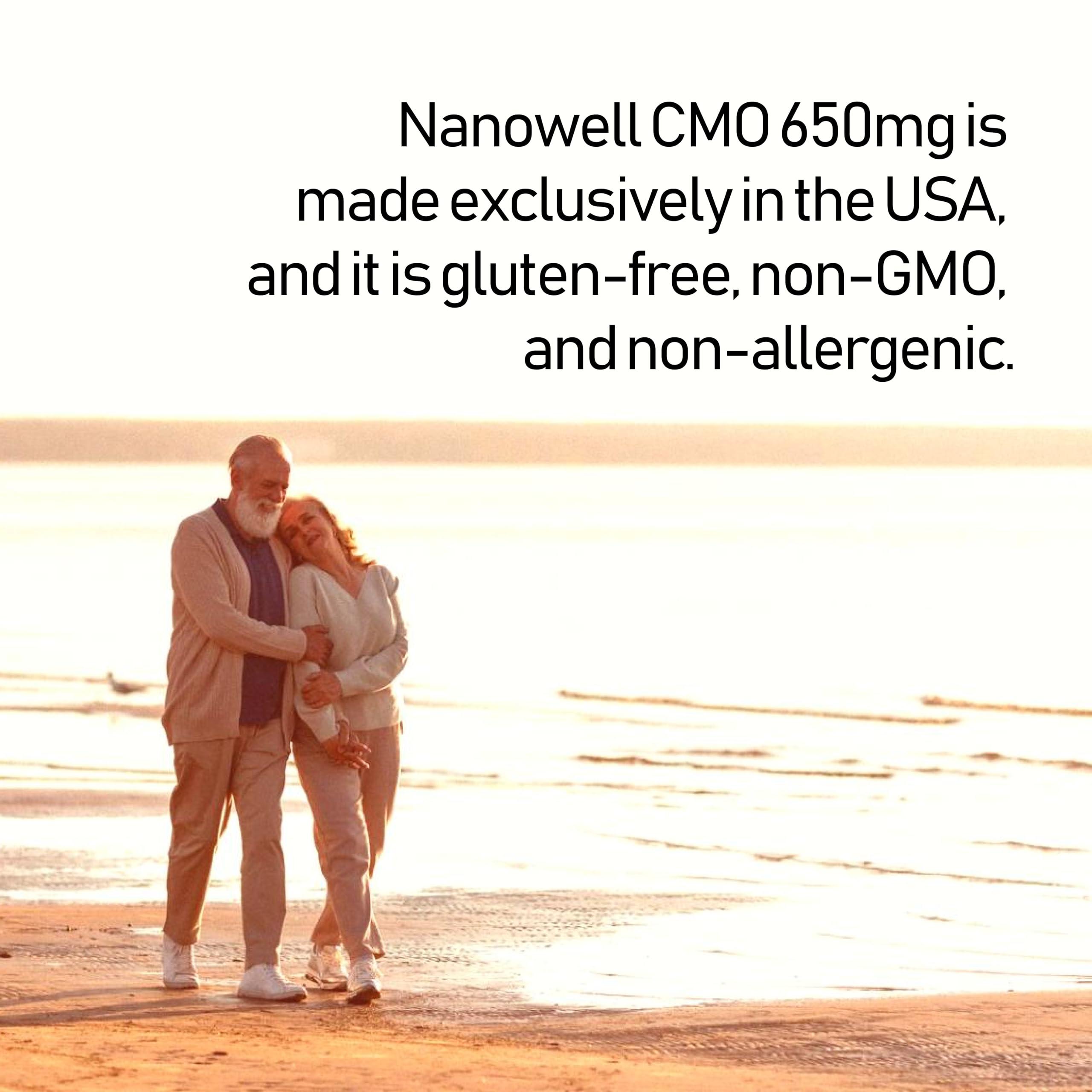 NANOWELL NANOWELL CMO (Cetyl Myristoleate) 650mg 90 Softgels - Joint Health Supplement, Support Back & Joint Pain, Cetyl Myristoleate, Cetylated Fatty Acids (90 Count)