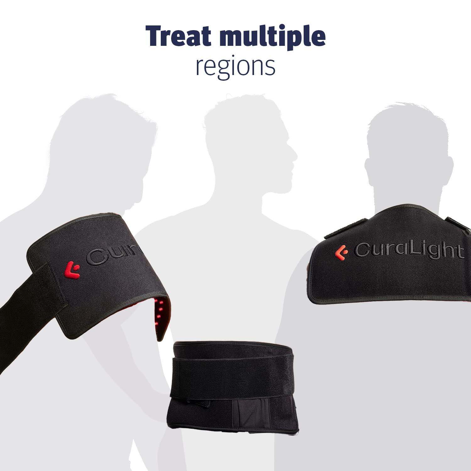 CURALIGHT CURALIGHT Red Light Therapy for Body - LED Infrared and Red Light Therapy Belt for Back, Arms and Neck. Pain Reliever Red Light Body Therapy Equipped. Rechargeable with Powerful LEDs - 660nm 850nm.