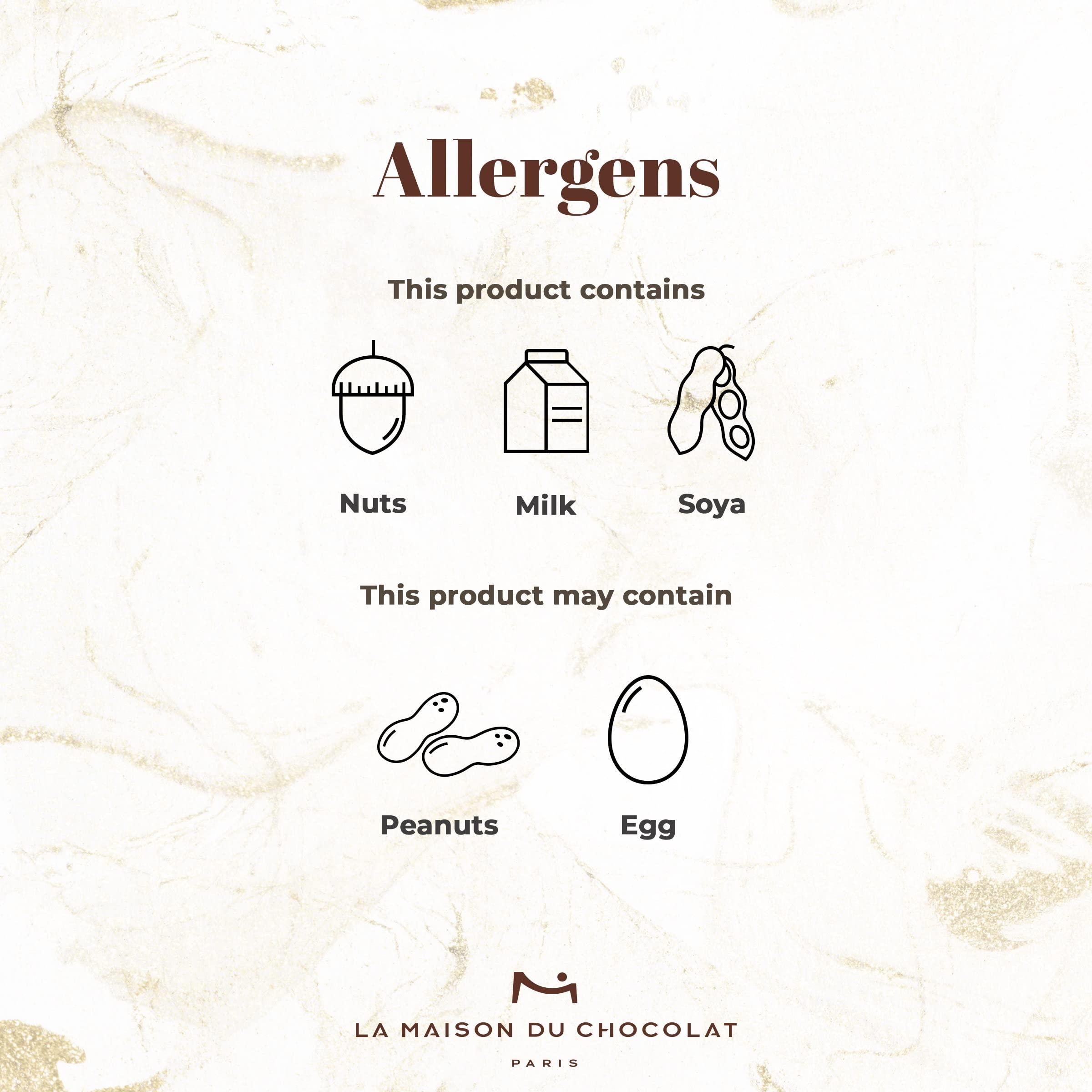 LA MAISON DU CHOCOLAT La Maison Du Chocolat Premium Dark, White, and Milk Chocolate Bars Gift Box - 36pcs Gourmet French Chocolate Squares