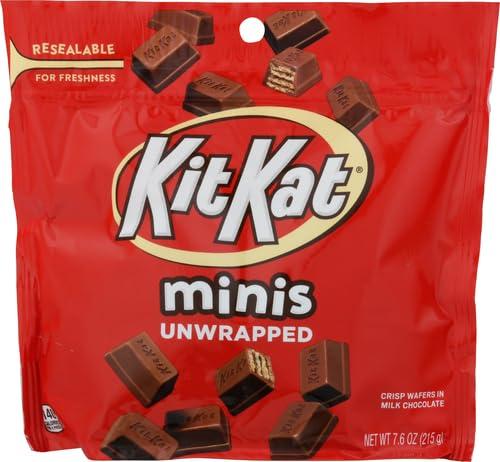 Kit Kat KIT KAT Minis Unwrapped Milk Chocolate Wafer Candy Bag, 7.6 oz