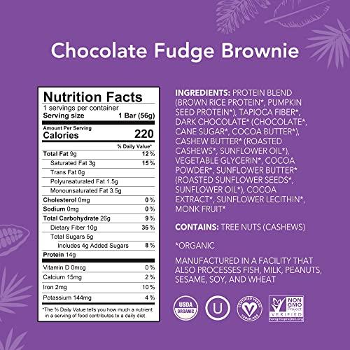 ALOHA ALOHA Organic Plant-Based Protein Bars - 6 Flavor Variety Pack with 12 Count Bars & Chocolate Fudge Brownie 12 Count Bars - Vegan, Gluten-Free