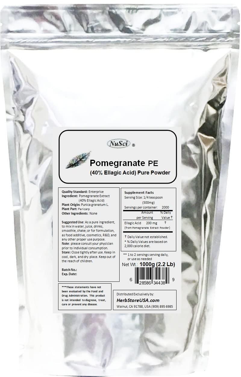 NuSci NuSci Pomegranate Extract Powder standardized 40% Ellagic Acid (1000 g (35.2 oz))