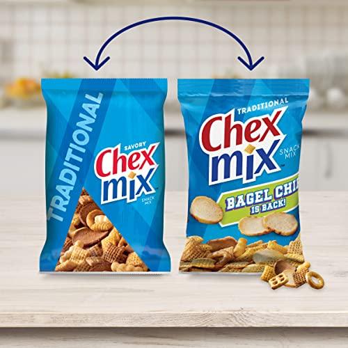 Chex Chex Mix Snack Mix, Traditional, Savory Snack Bag, 8.75 oz