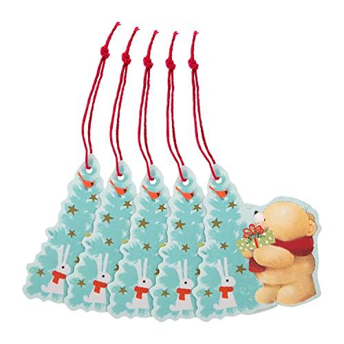 Hallmark Hallmark Forever Friends Christmas Wrapping Paper and Gift Tag Bundle - 3 Rolls of Paper in 1 Design with 3 Packs of 5 Gift Tags