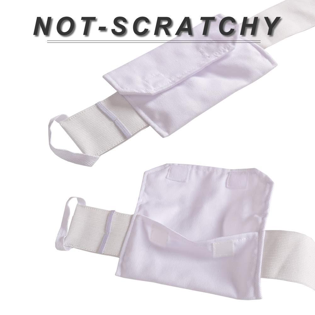 Hola Health Feeding Tube Belt Peg Tube Holder PD Catheter Belt Pouch Peritoneal Dialysis Accessories G-Tube J Feeding Tube Supplies for Women Men, White Medium(27-39 inch)