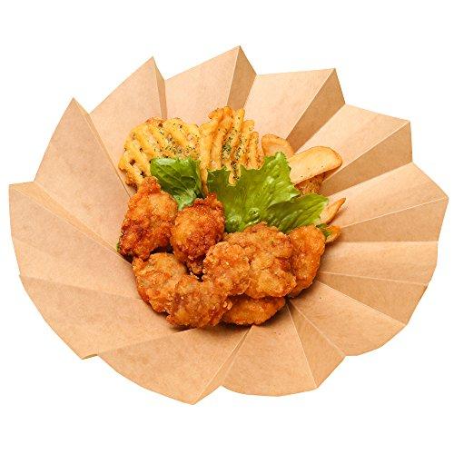 ??????(Artnap) Artnap AMOK003 Disposable Tableware, Brown, 4.9 x 3.3 x 3.9 inches (12.5 x 8.5 x 10 cm), Origami Cup, Pack of 20