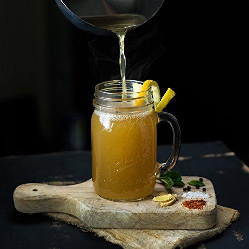 The Flavor Chef USDA Certified Organic Grass Fed and Grass Finished Beef Bone Broth by The Flavor Chef | 6 Pack - 24 Ounces Per Pack | Frozen Fresh, High Gelatin and Collagen, Paleo Friendly