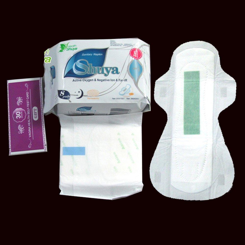 SHUYA SHUYA Patented Anion Soft Breathable Sanitary Pads and Panty Liners Combination Suit Package, Scented-96Count (Packs of 8)