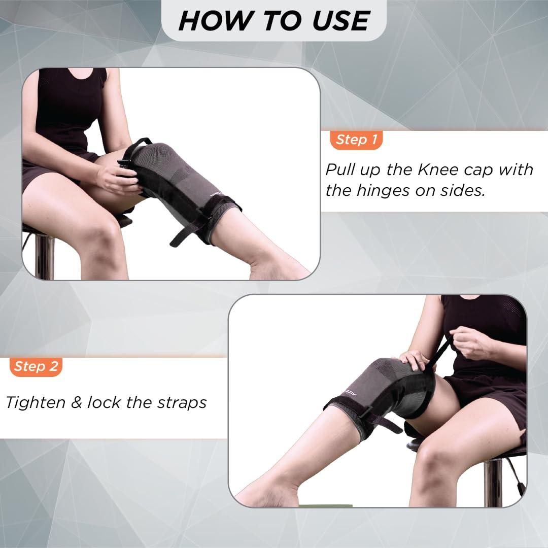 Vissco Vissco Elastic Knee Cap with Hinges Medium (at Knee 36cm)