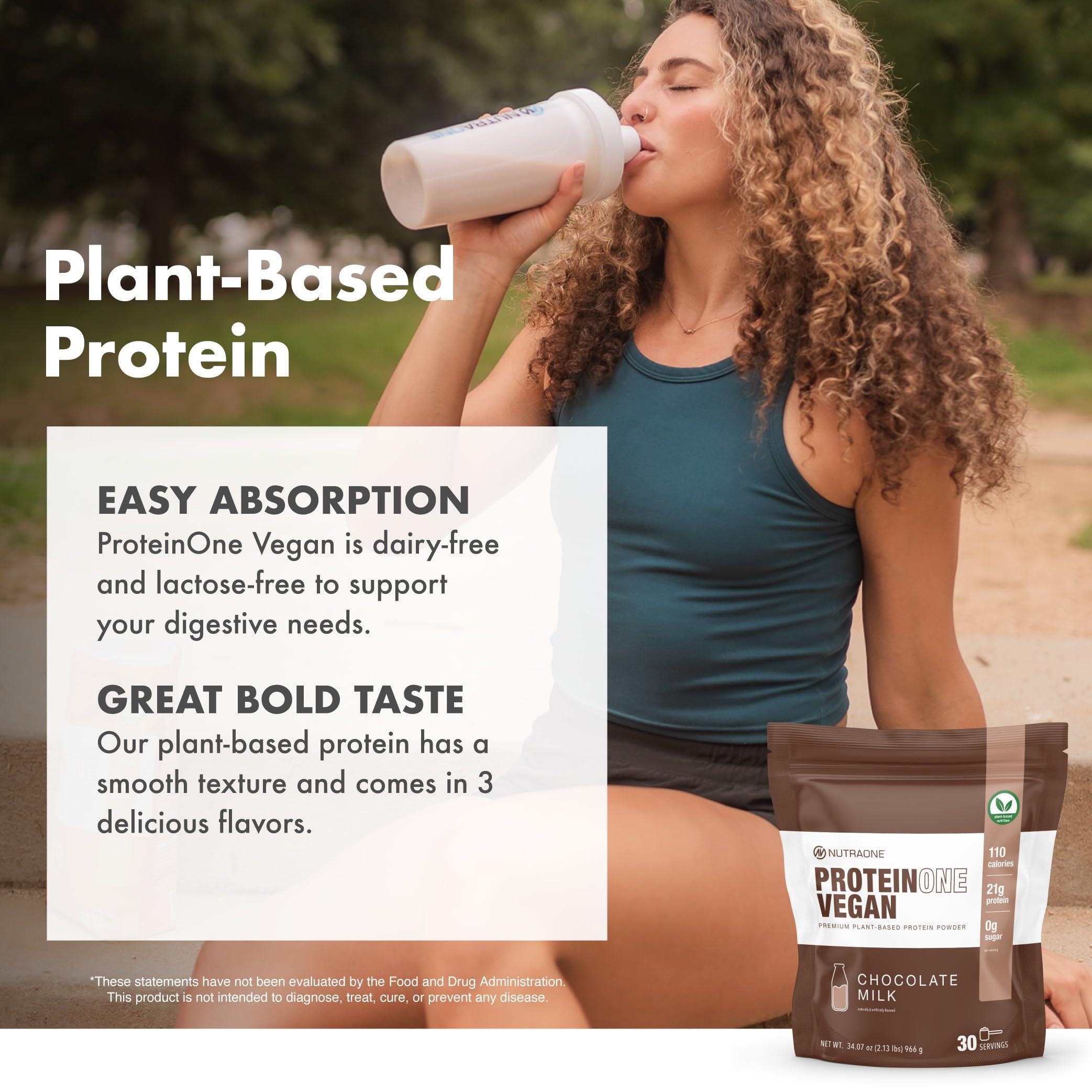 NutraOne NutraOne ProteinOne Vegan Plant-Based Protein Powder Vegan Protein Powder, Dairy-Free, Pea and Rice Protein Powder (30 Servings - Cookie Butter)