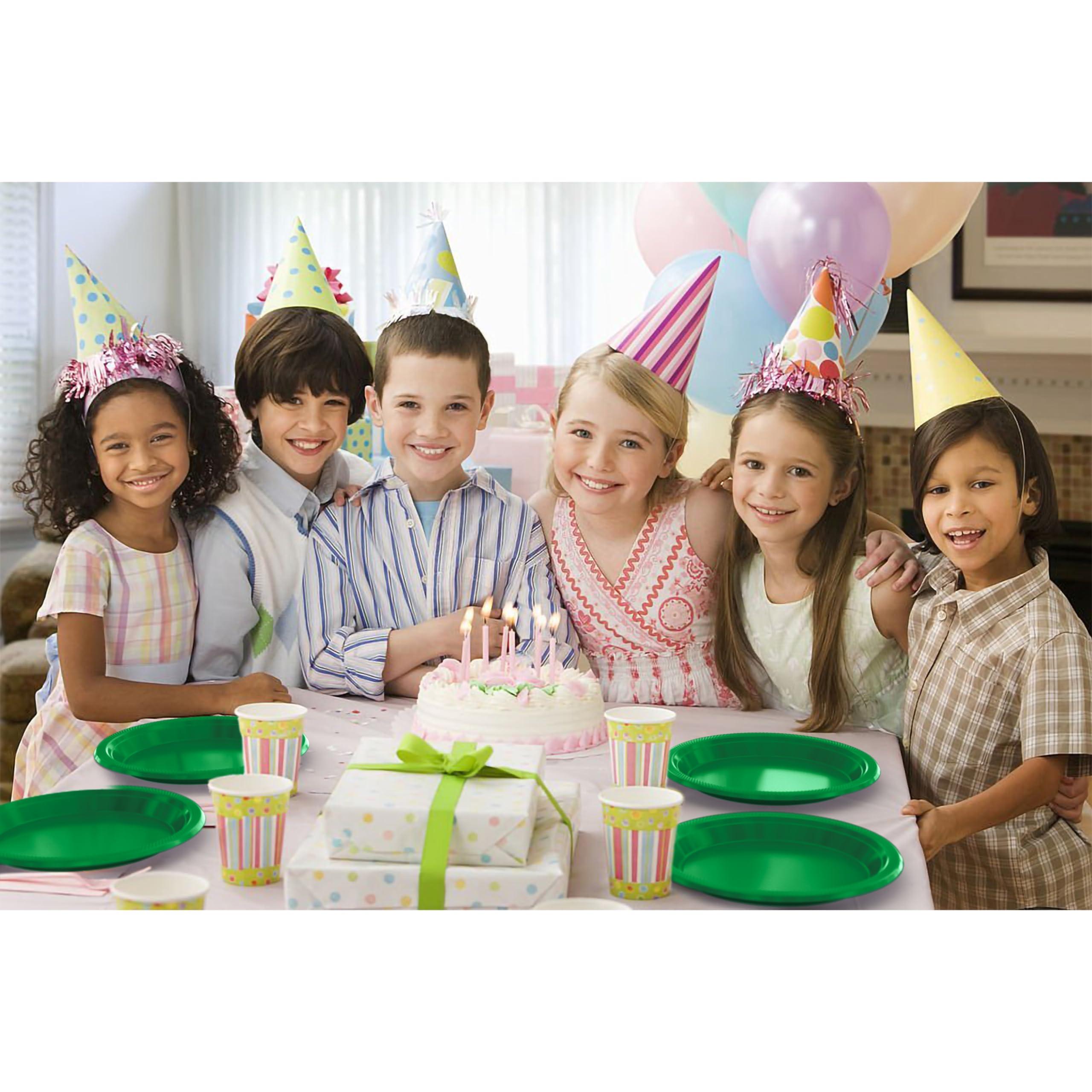Exquisite Exquisite Green Plastic Plates Disposable 100 Pcs Plastic Plates Set 50-7\" & 50-9\" Green Disposable Plates Plastic Plates For Party Plates Disposable Heavy Duty Green Plates Disposable For Party.