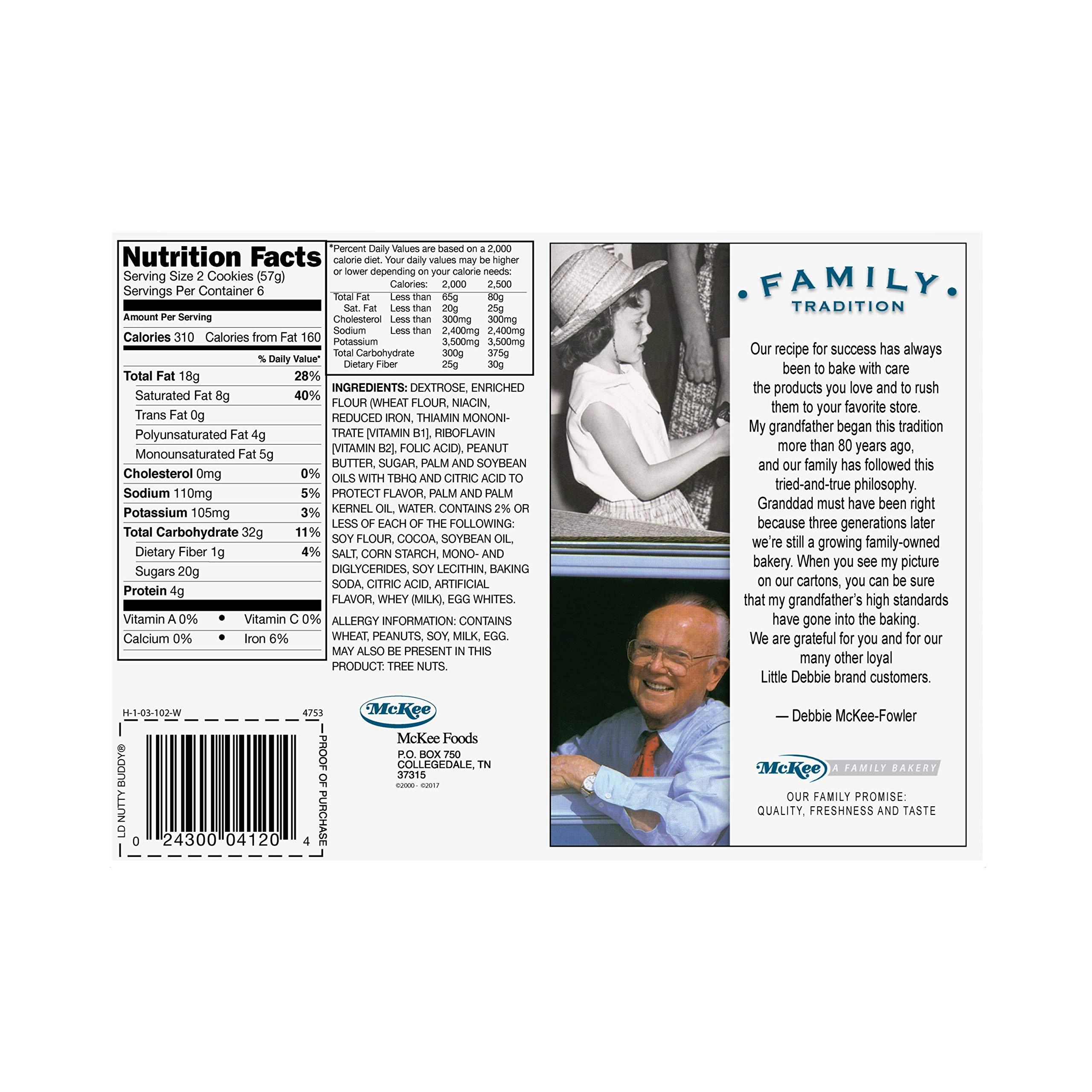 Little Debbie Little Debbie Nutty Buddy Chocolate Fudge & Peanut Butter Wafer Bars, 2 Bars per Package - 2.1, Oz 50.4 Ounce (Pack of 24)