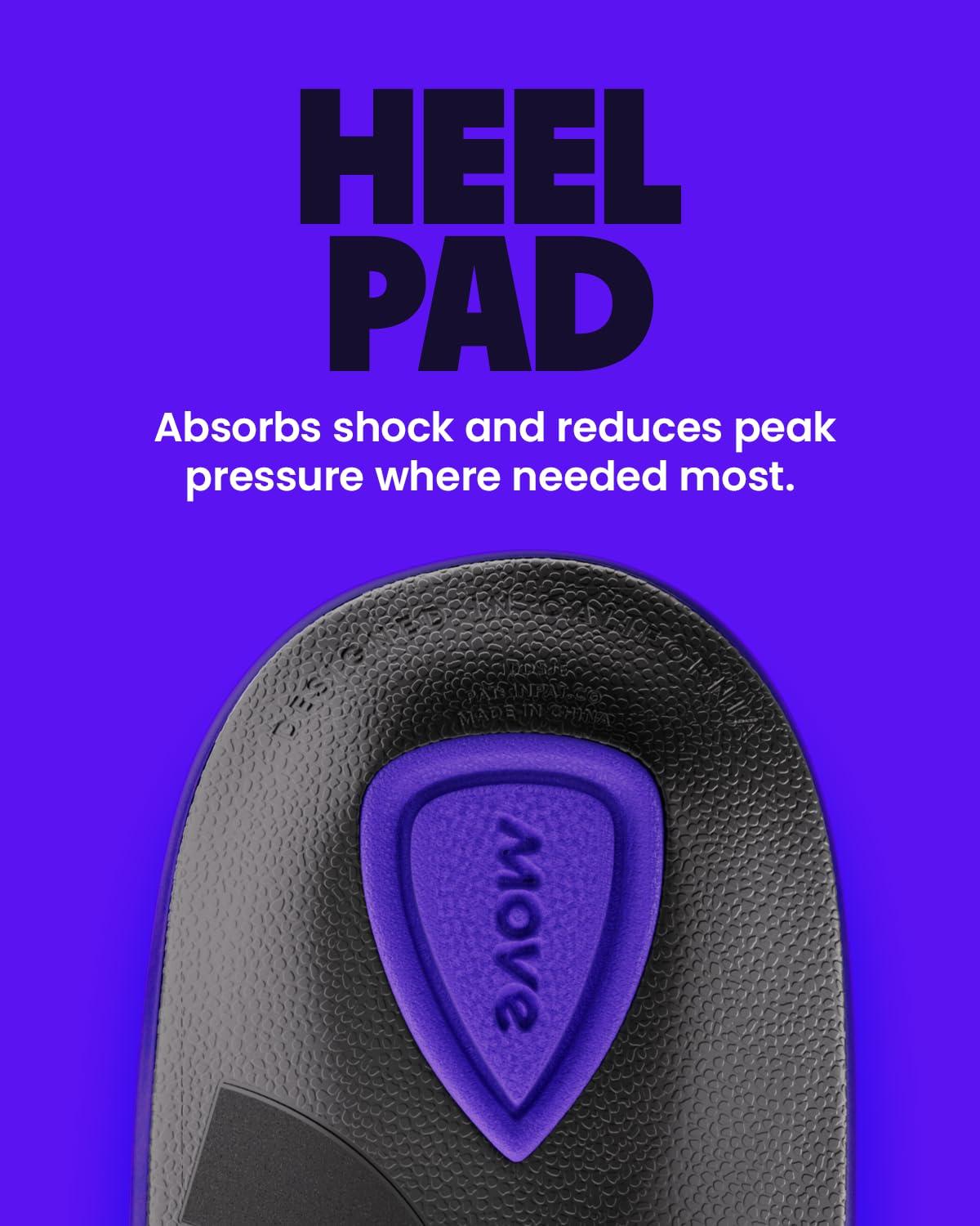 Move MOVE Game Day - All-Purpose Support Insoles - Plantar Fasciitis, Running, Shock Absorption, Flat Feet, Arch Support, Basketball, Active Lifestyle, Walking and Athletics (M 8-8.5 / WM 9.5-10)