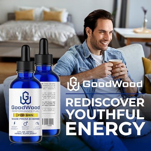 GoodWood GoodWood - Male Liquid Drops - Increases Stamina and Size - Improves Energy, Drive, and Power - for Men Ages 30, 40, 50, 60+ - Made with 8 Herbs and Organic - One Pack