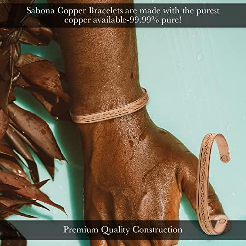 Sabona Sabona Tudor Copper Magnetic Bracelet, Copper Tudor Wristband, Small, 5.5”