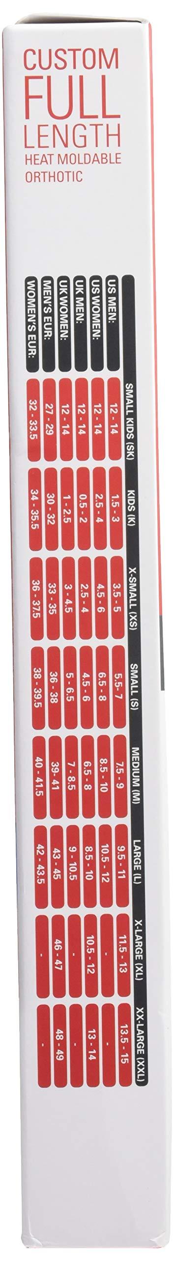 Vasyli Vasyli Custom Full Length Insoles, Red, X-Large, Heel Grid Reduces Slippage, Firm Density, Biomechanical Control, Fast & Effective Pain Relief, Treats Pronation, Built-in Rearfoot Varus Angle -41