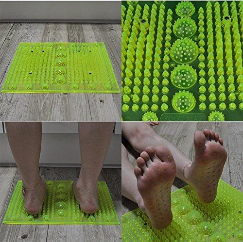 Foot Needle Mat Reflexology Foot Massage Mat Stimulates Blood Circulation Acupressure Feet Massager Plate Board with Magnet (1. Rectangle Mat)