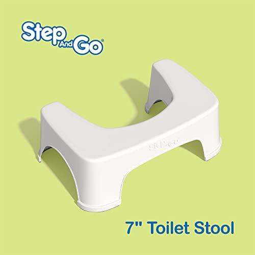 Step and Go LLC Step and Go Toilet Stool 7" - Bathroom Squat Stool