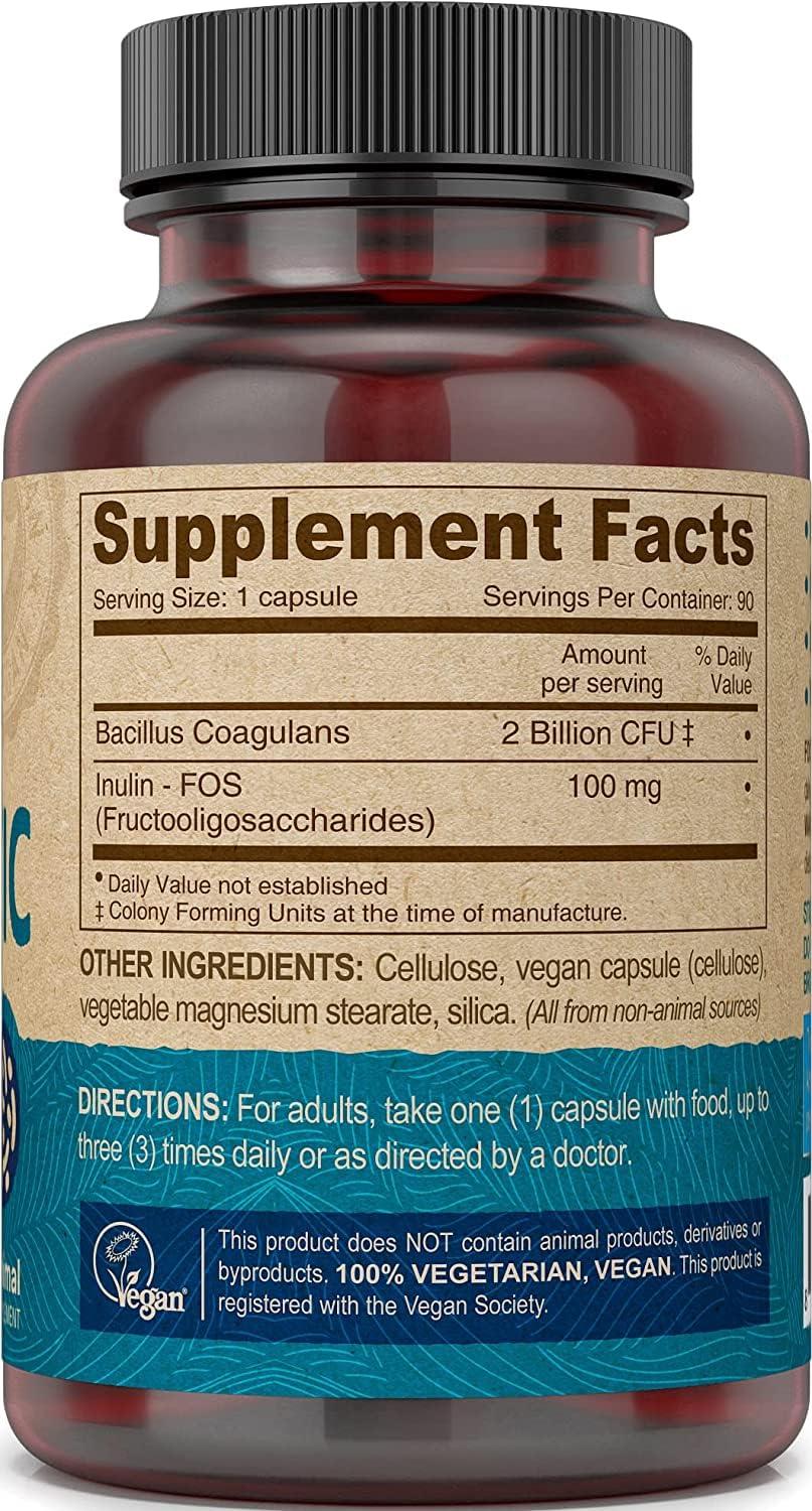 DEVA DEVA Vegan Probiotic with FOS Prebiotics Supplement - 2 Billion CFU with 100 MG of Prebiotics Per Serving for Men & Women - Non-Dairy Gluten Free - Naturally Shelf Stable - 90 Capsules (Pack of 2)