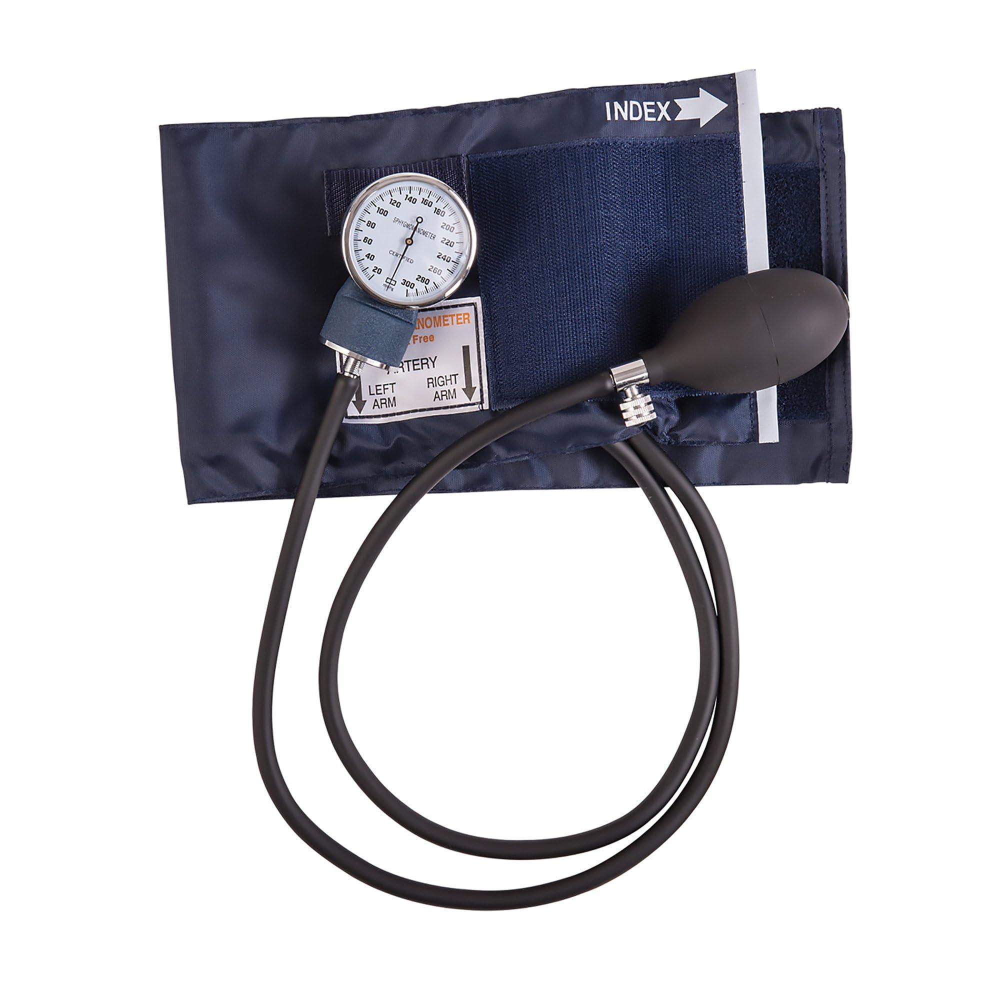 Mabis Mabis Healthcare MABIS Economy Aneroid Sphygmomanometer Blue, Adult 11\" - 16.4\"