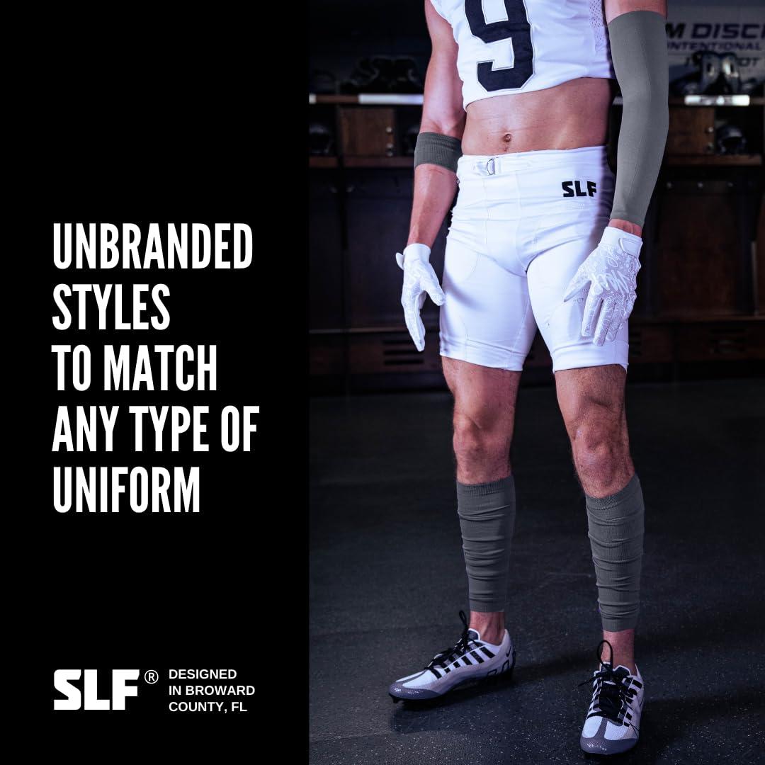 SLEEFS SLEEFS Calf Compression Leg Sleeves - Football Leg Sleeves for Youth Athletes - Shin Splint Support (Gray)