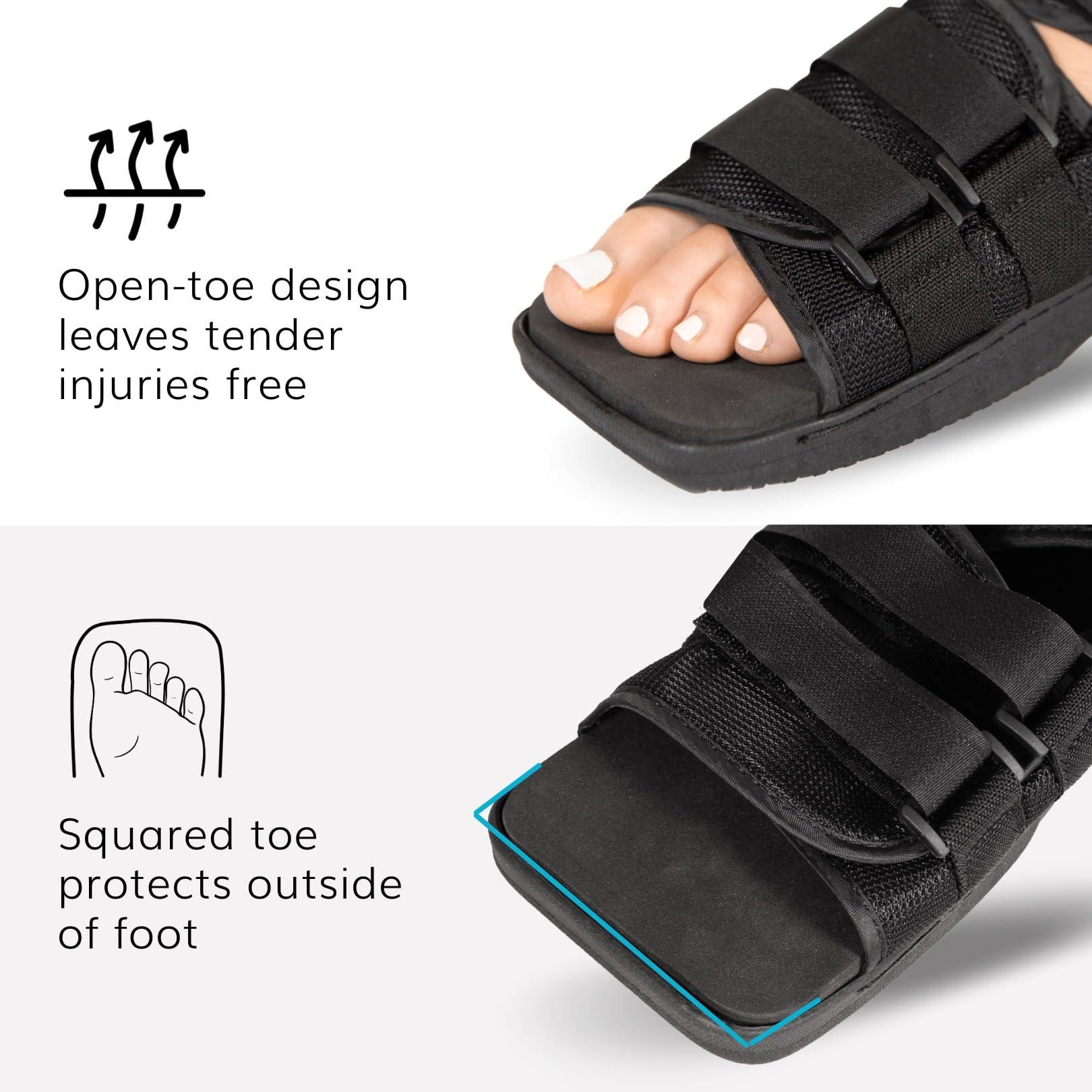 BraceAbility BraceAbility Post Op Shoe Foot Brace - Orthopedic Surgical Cast Shoe for Broken Toes, Injured Foot Protection, Stress Fracture Recovery Medical Boot for Women - FSA HSA Eligible (S - Female)